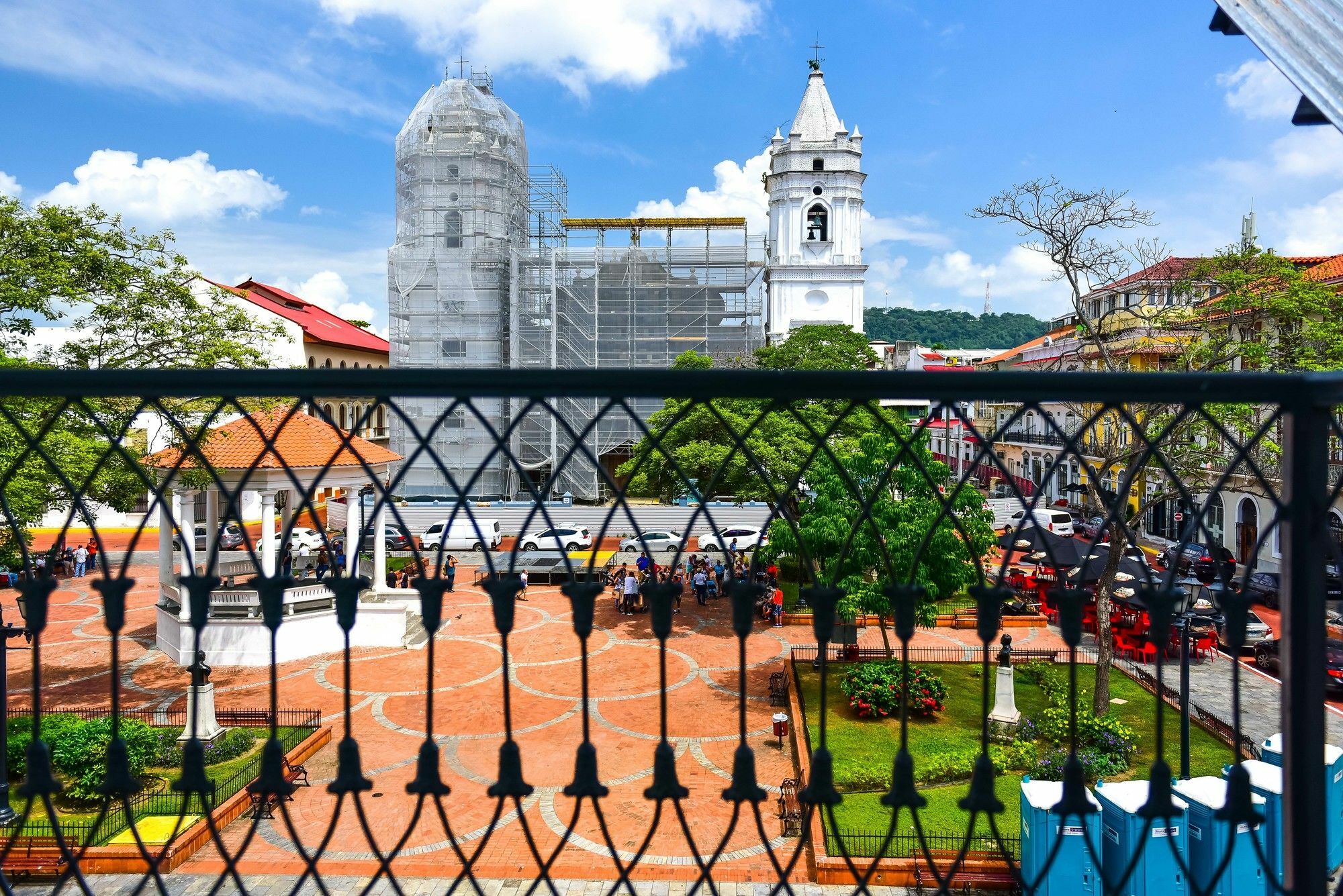 Central Hotel Panama Casco Viejo Exteriör bild View of the main square of Santa Bárbara